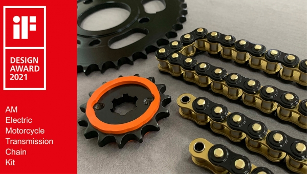 The design of AM chain & sprocket kit for electric motorcycle was certified by iF Design Award 2021!